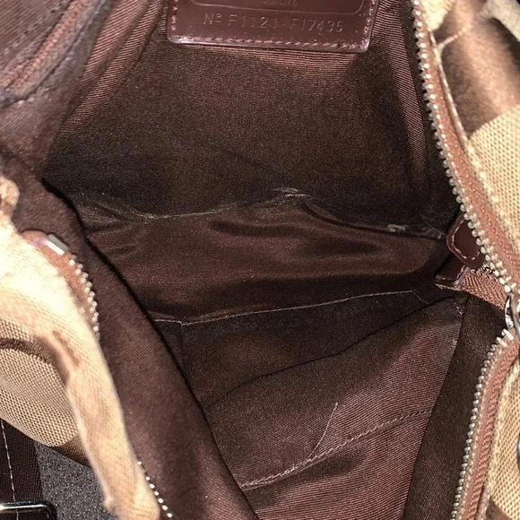 Coach Signature Brown Shoulder Logo Handbag - Picture 7 of 7